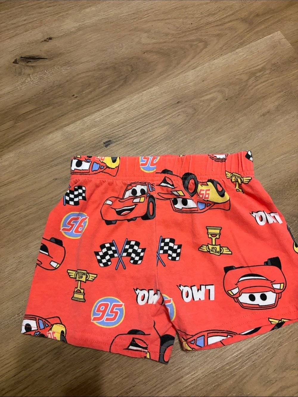 Lightning McQueen Pajama Shorts Set Size 24 Months EUC